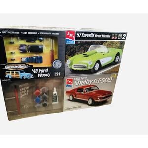 Car Model Kit ERTL American Muscle 68 Ford Shelby GT500 57' Corvette 40’ Woody